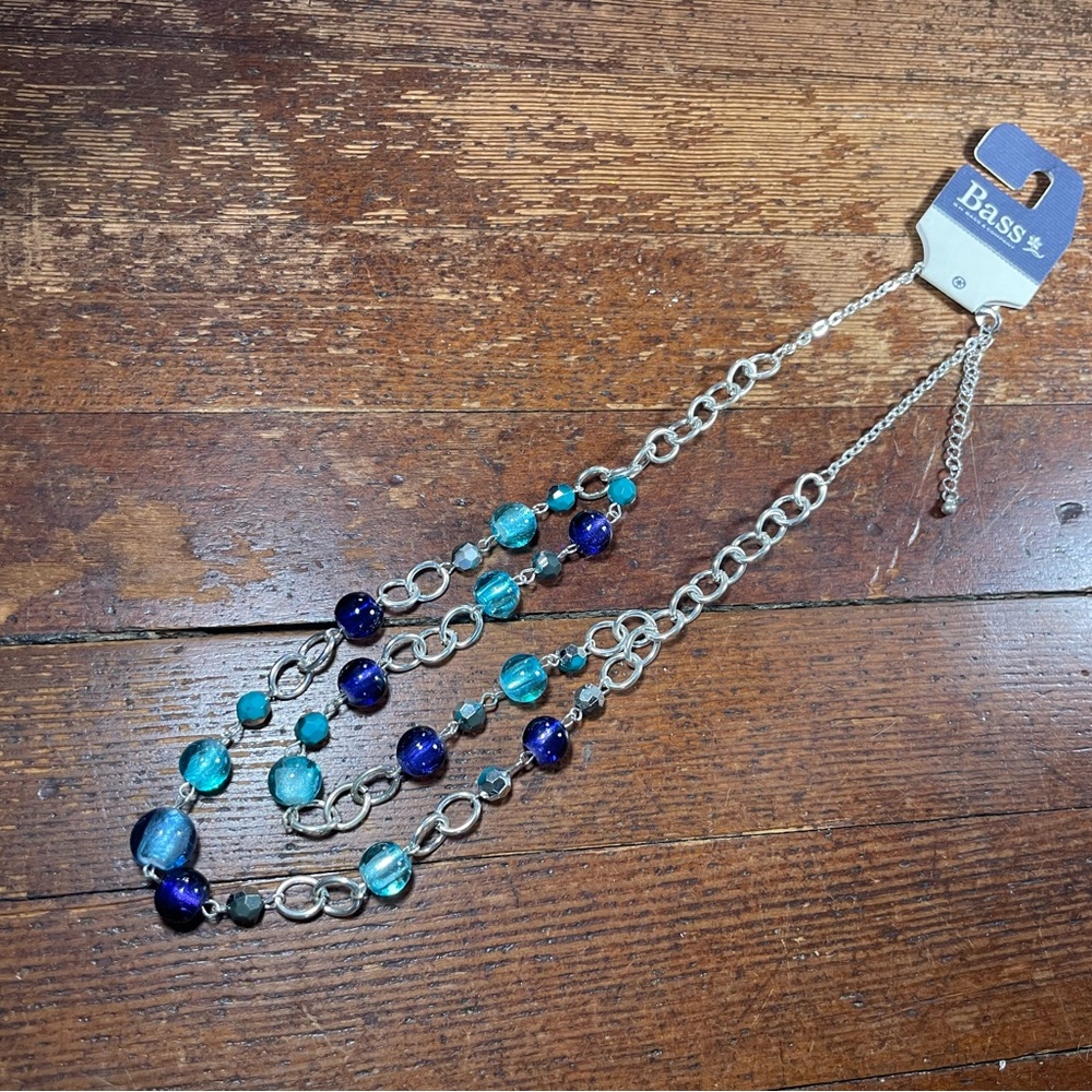 BASS Blue Bead Necklace